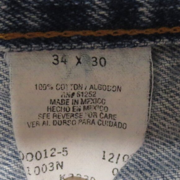 JEANS mens DENIM blue RELAXED cotton SIZE 33 - Picture 7 of 8